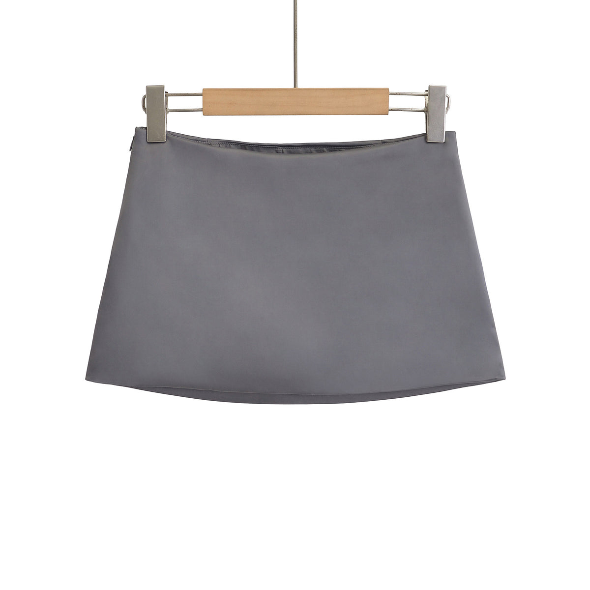 Satin Low Waist Mini Skirt