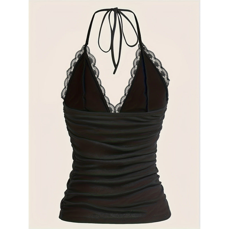 Delicate Lace Pleated Top – Baddie Meets Classy