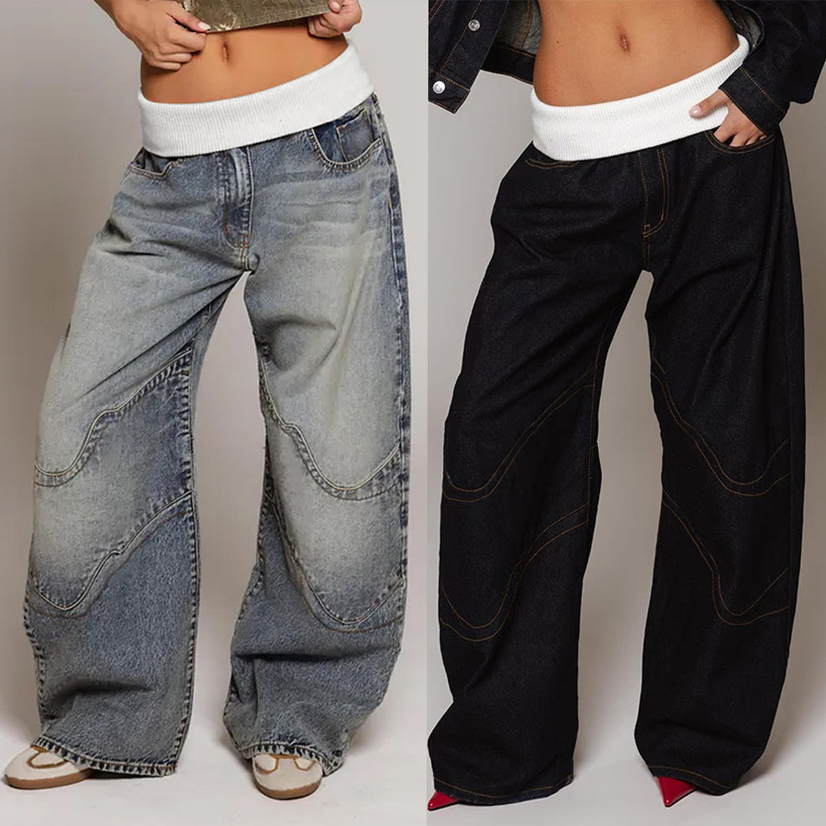 Vintage Low Rise Straight Leg Jeans