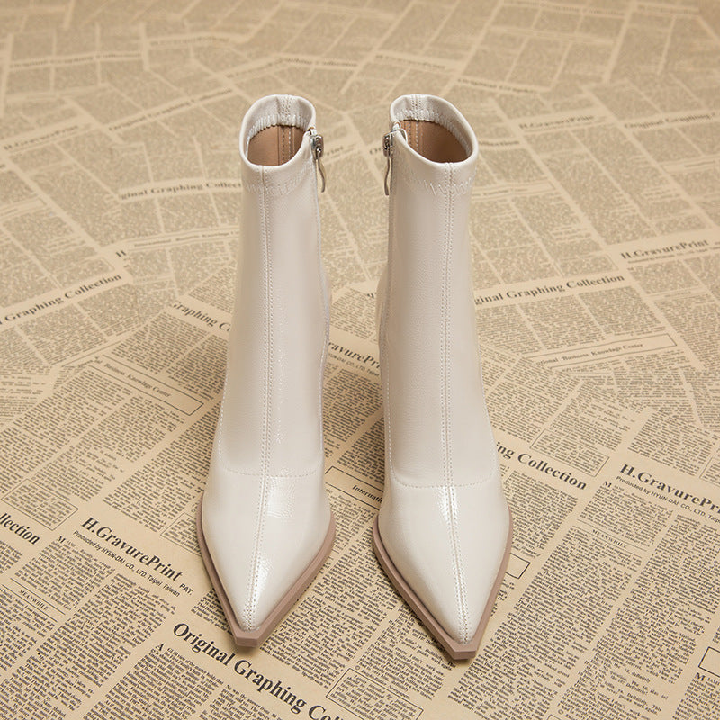 White Knee High Boots