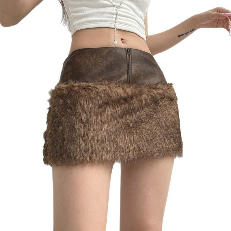 Vintage Low-Waist Mini Skirt