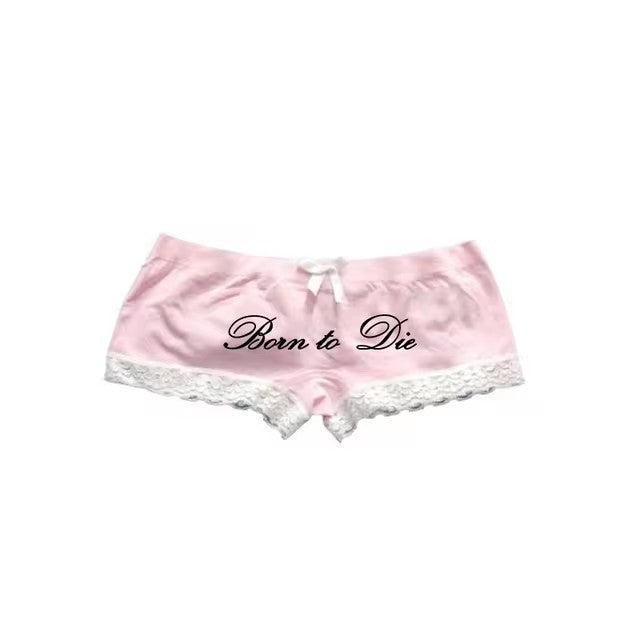 Y2K Low Waist Lace Shorts - "Born to Die"