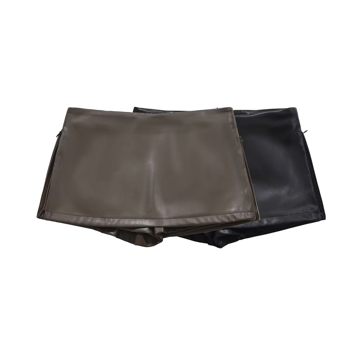 Baddie PU Leather Mini Skirt – Low Waist Style