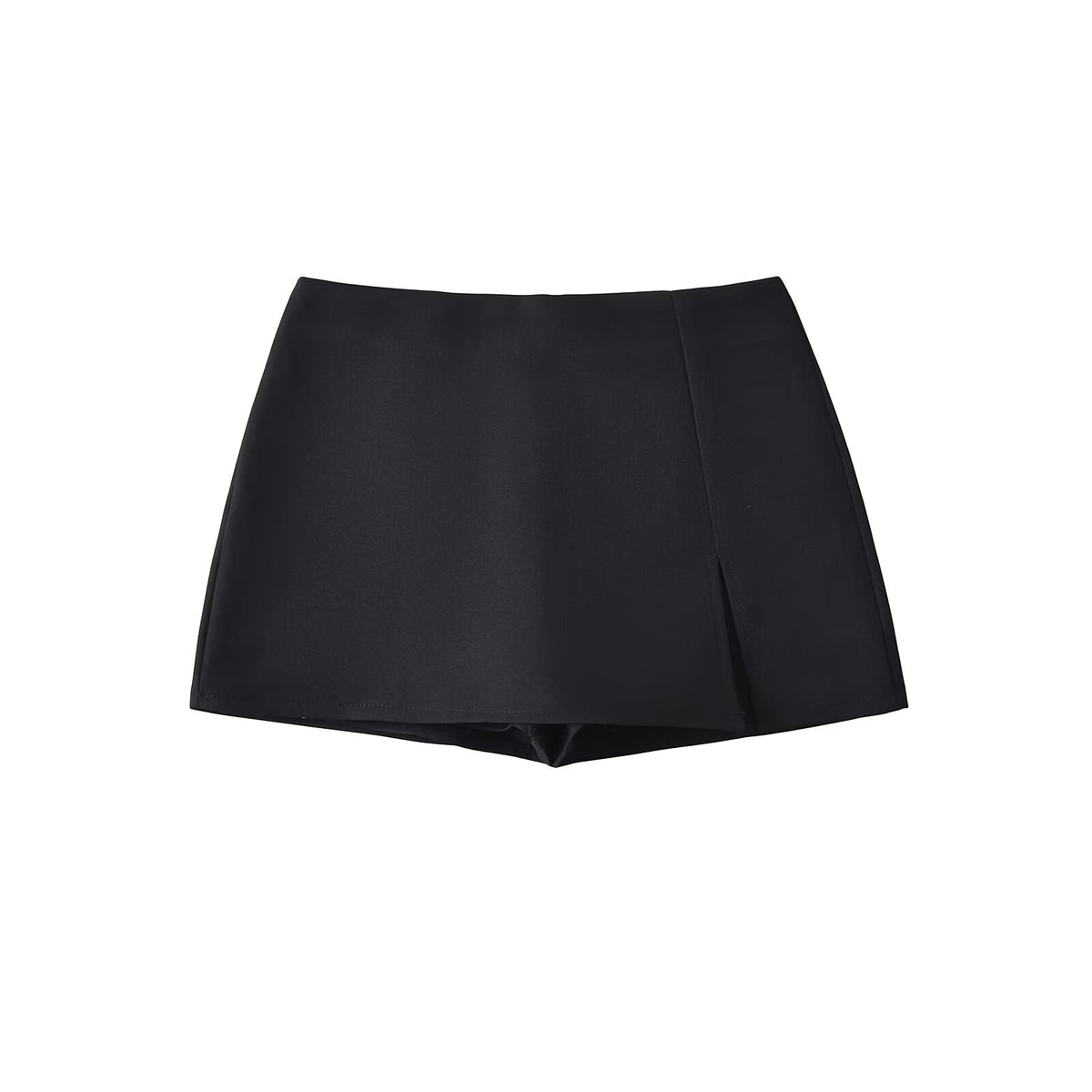 Elegant A-Line Slit Mini Skirt
