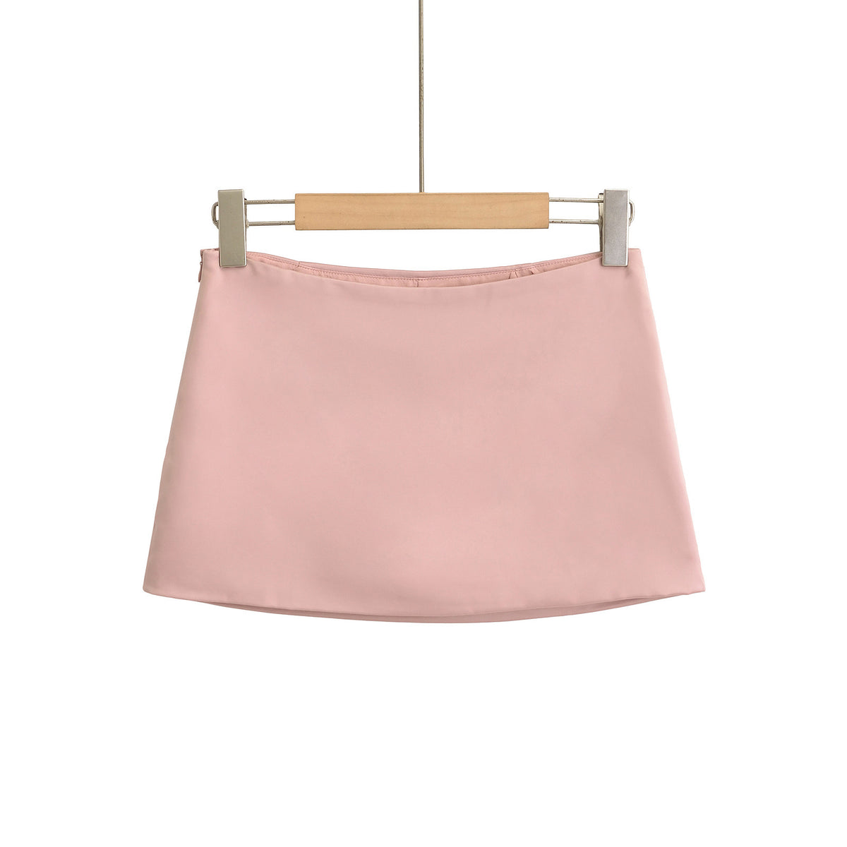 Satin Low Waist Mini Skirt