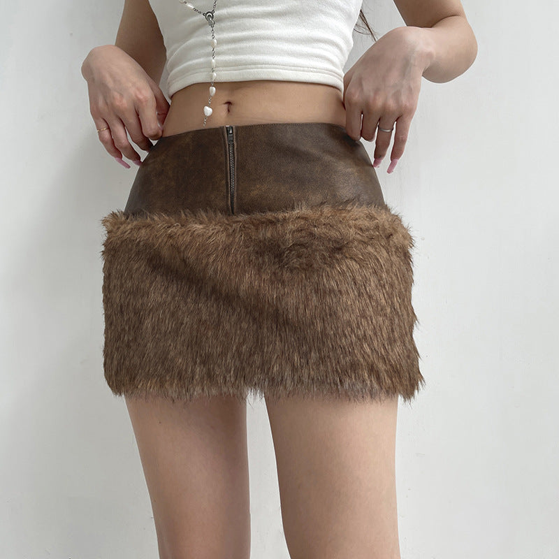 Vintage Low-Waist Mini Skirt