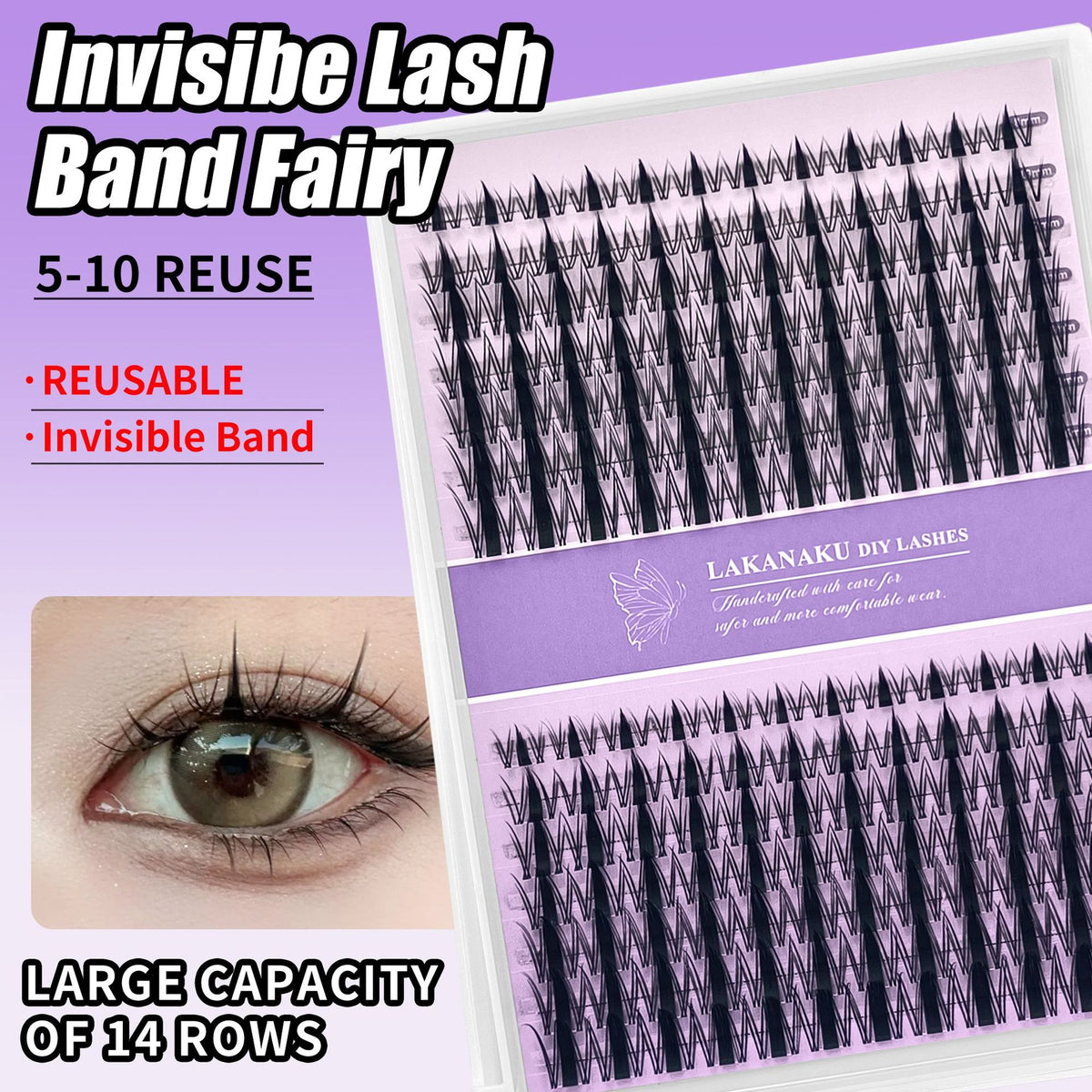 Natural Transparent Band False Lashes