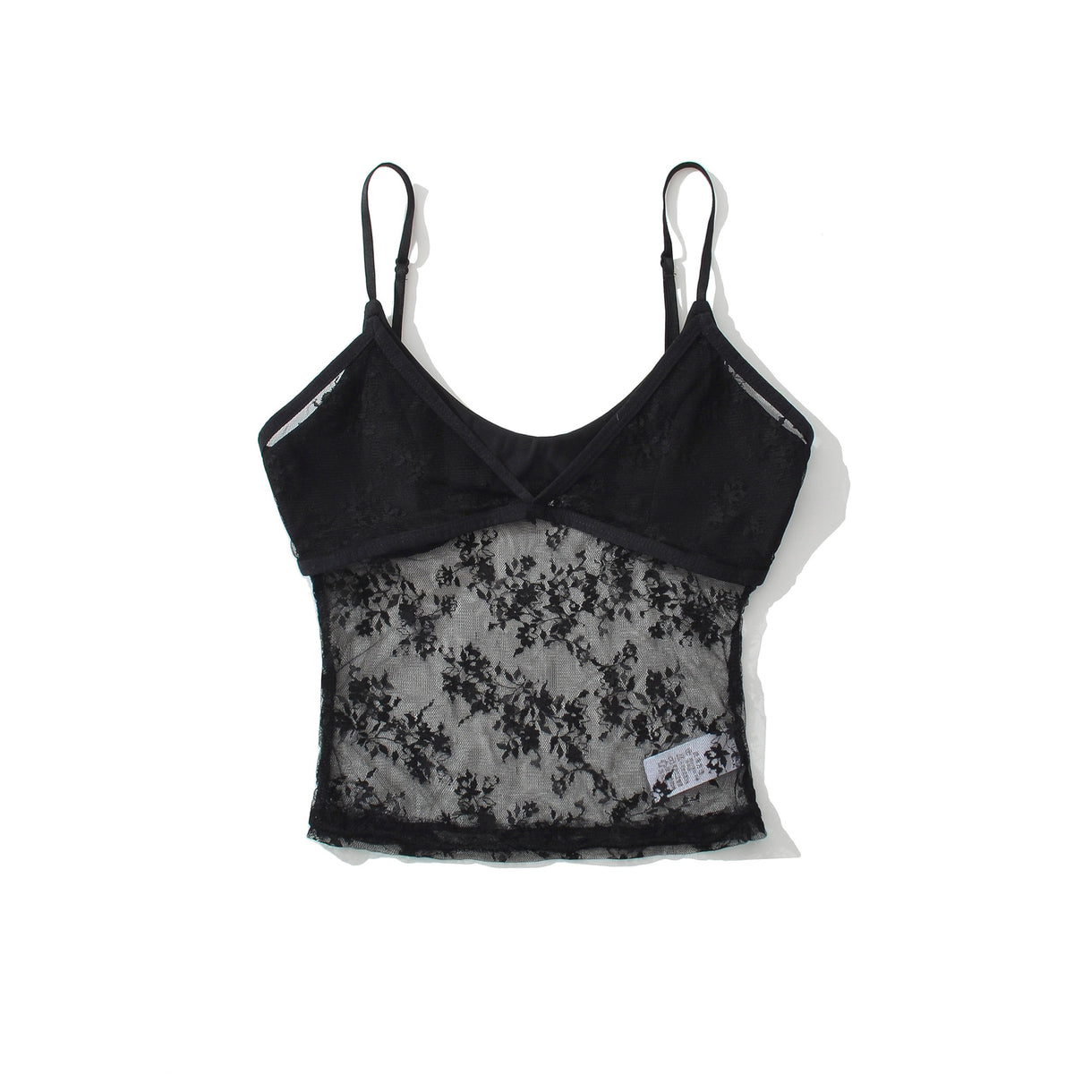 Lace U-Neck Slim Crop Top