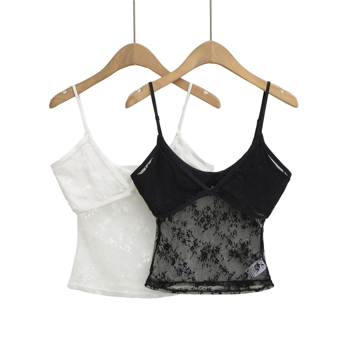 Lace U-Neck Slim Crop Top
