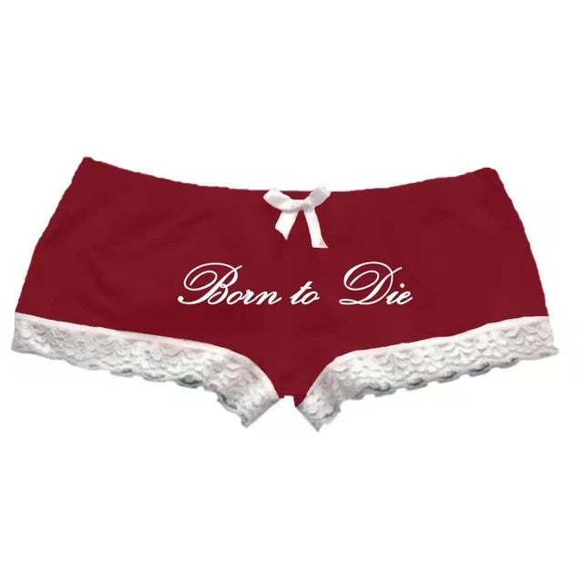 Y2K Low Waist Lace Shorts - "Born to Die"