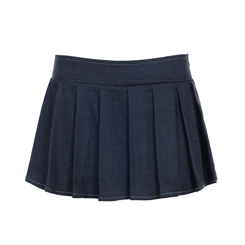 Strapless Crop Top & Low Waist Mini  Skirt Set
