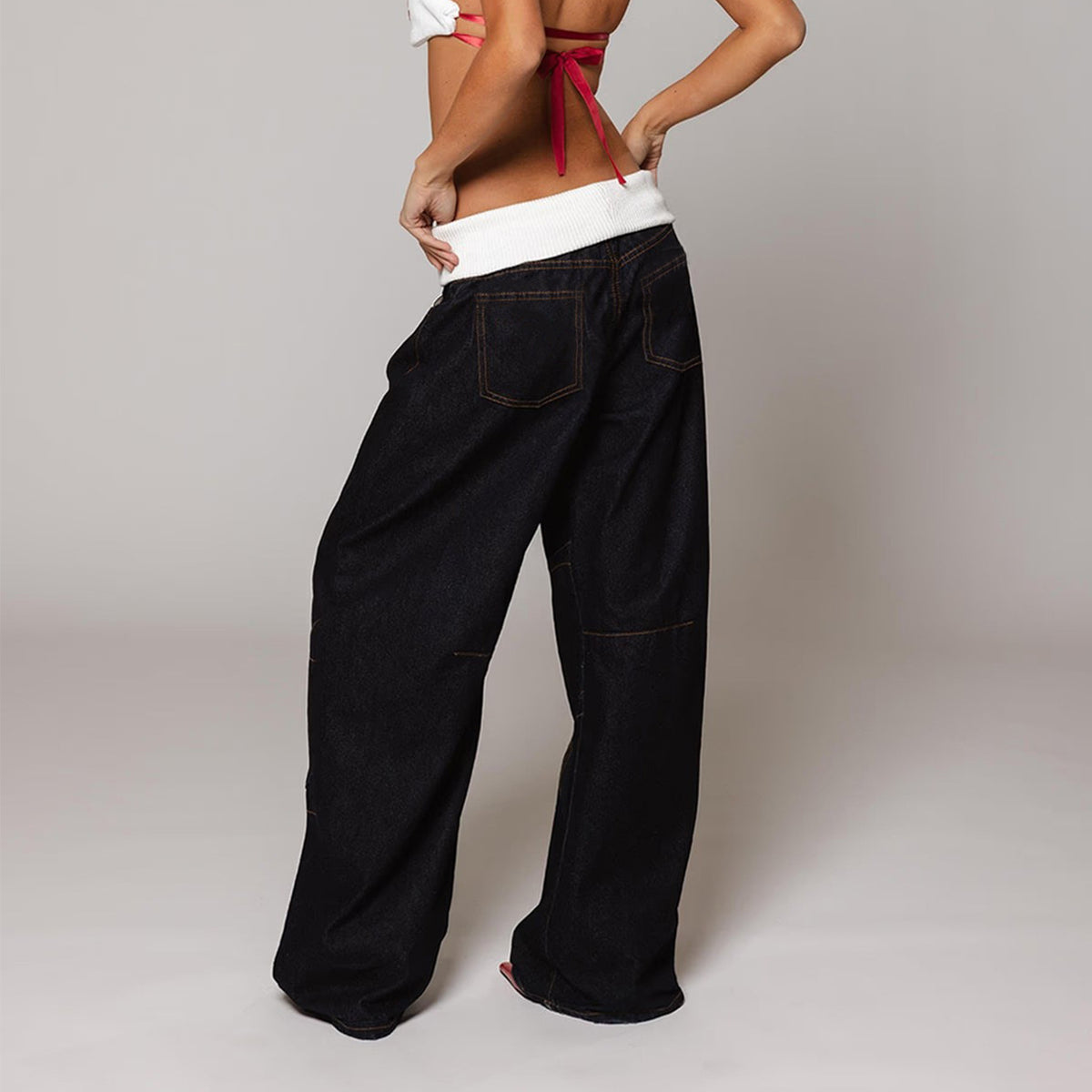 Vintage Low Rise Straight Leg Jeans
