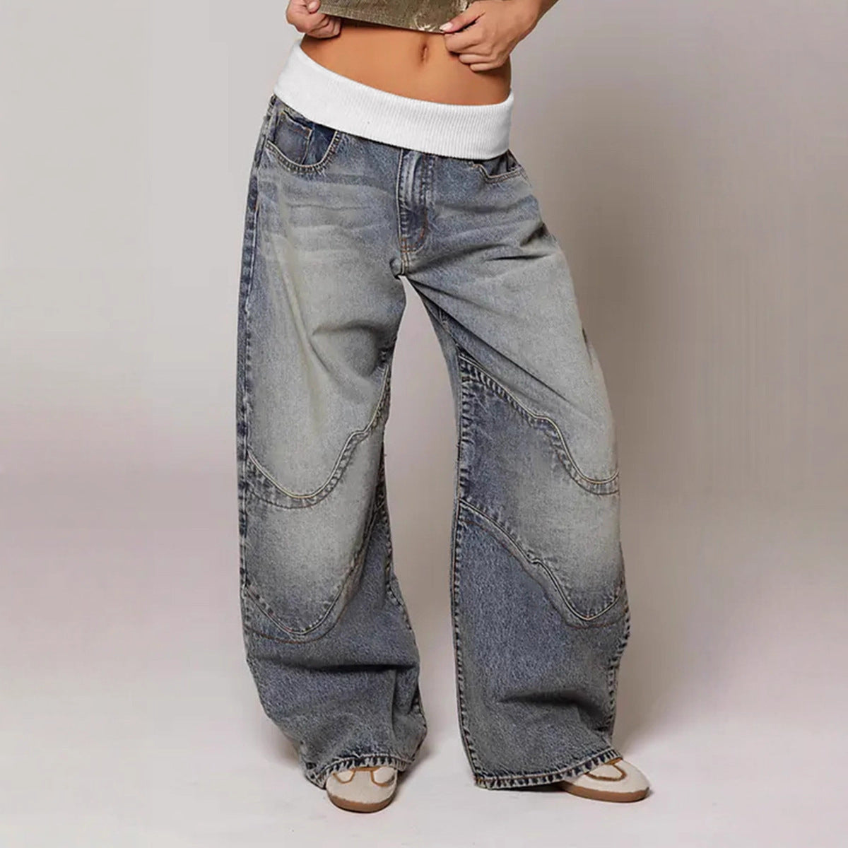 Vintage Low Rise Straight Leg Jeans