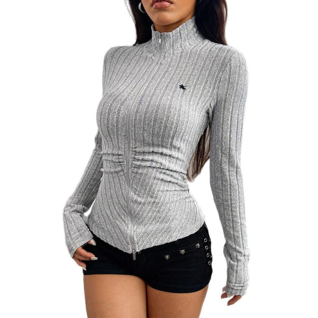 Hot Girl Slim Fit Long-sleeve Top