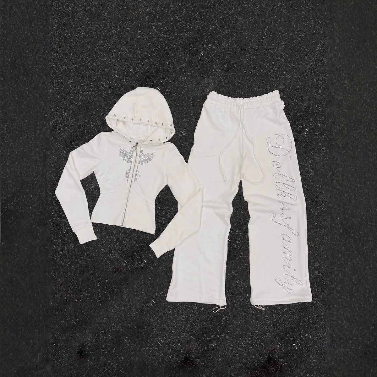 Y2K Rivet Hoodie - Harajuku Style