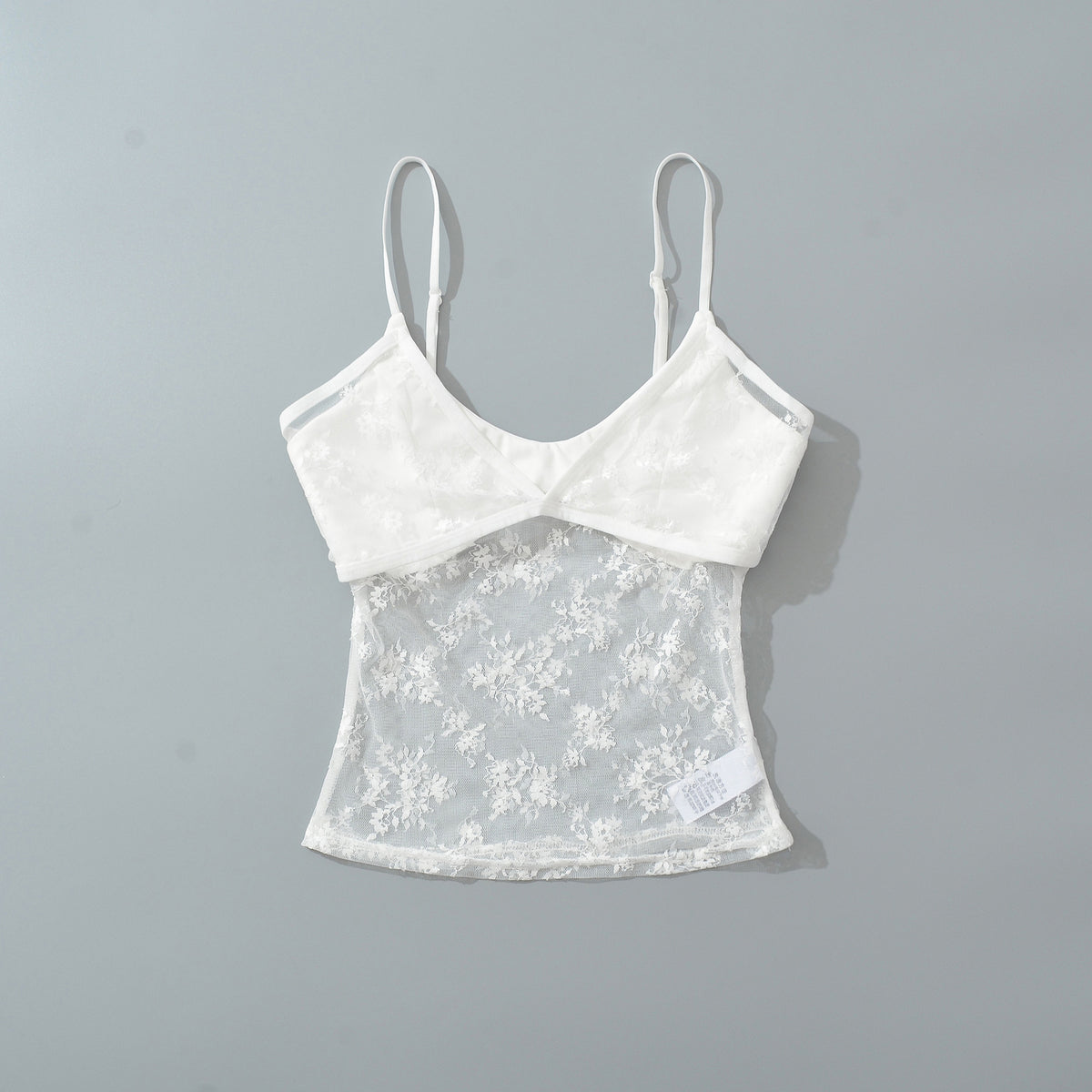 Lace U-Neck Slim Crop Top