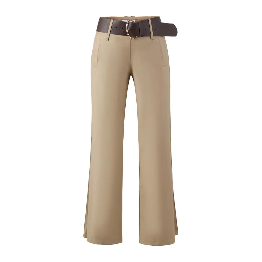 Low waist wide leg suit pants