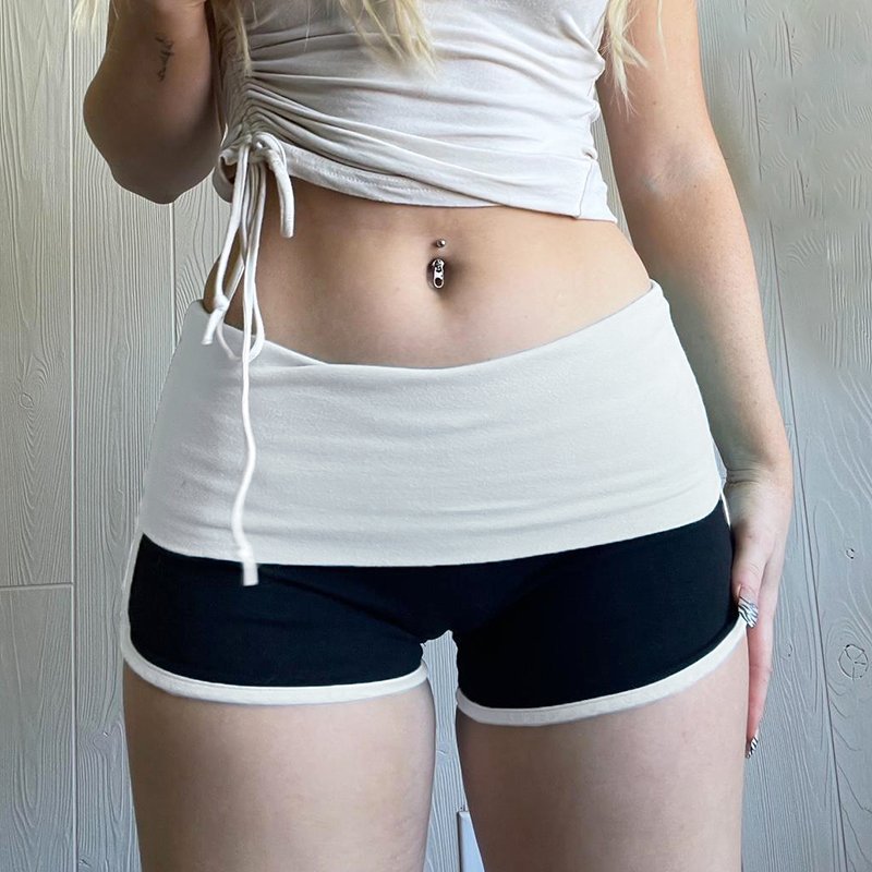 Contrast Stitch Shorts – Baddie Vibes at Home or Out