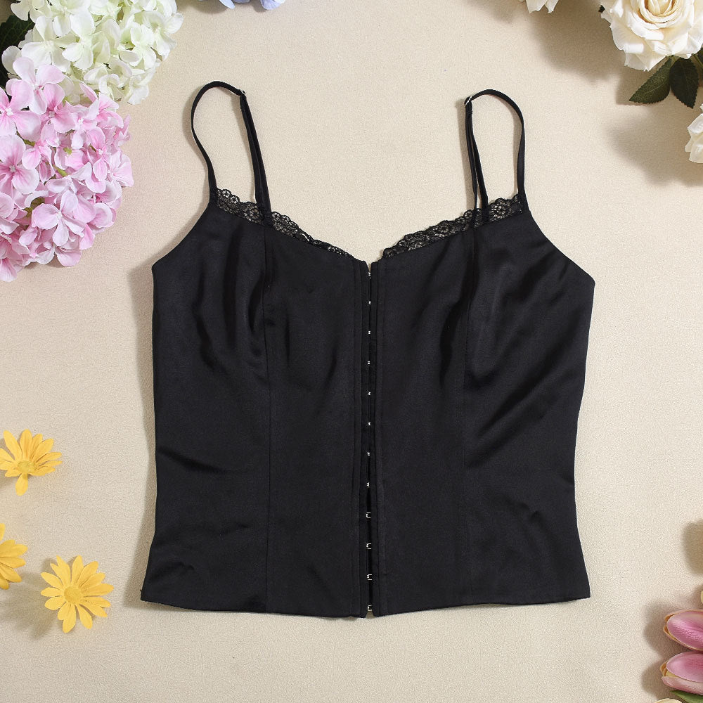 Cropped Hollow Sexy Adjustable Shoulder Strap Vest