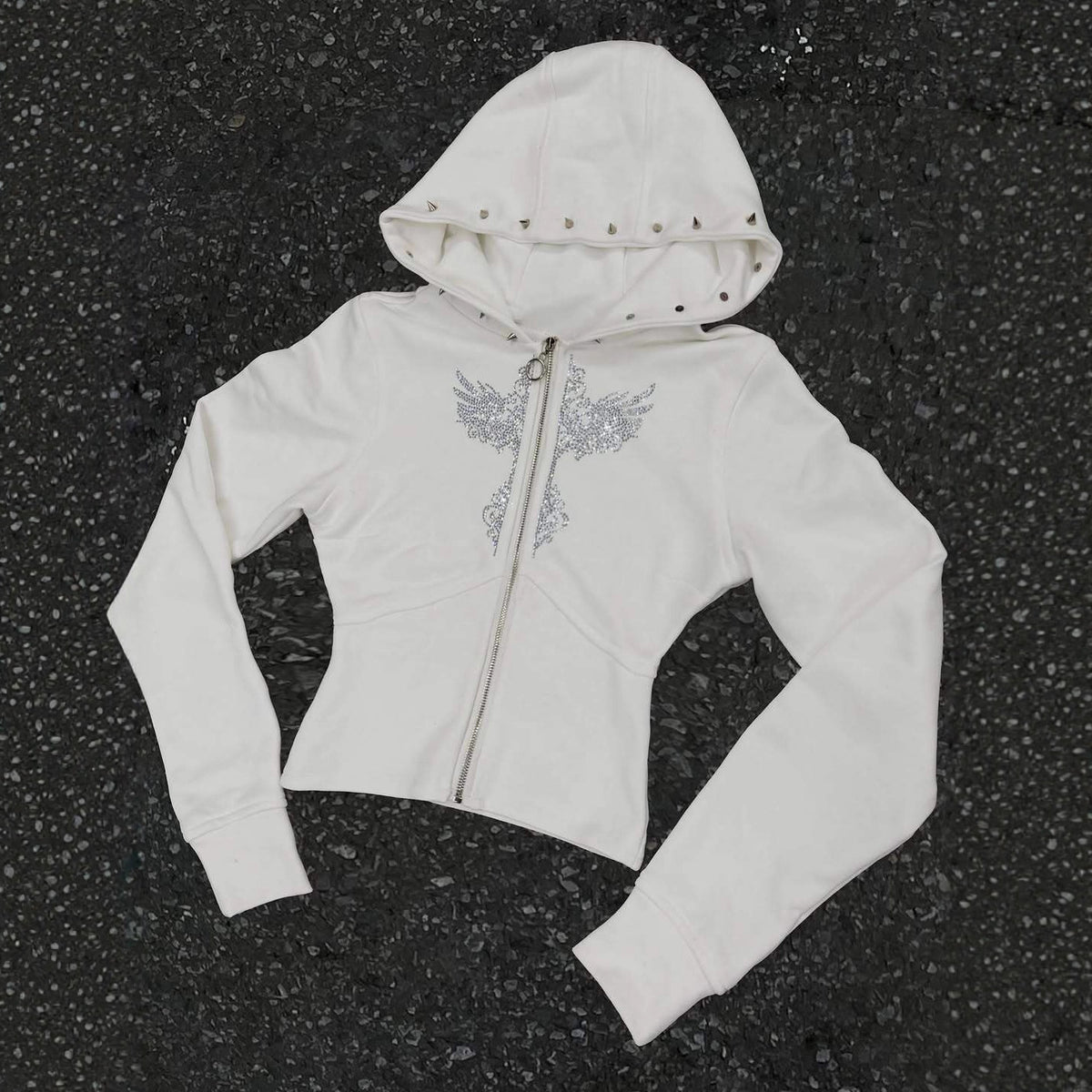 Y2K Rivet Hoodie - Harajuku Style