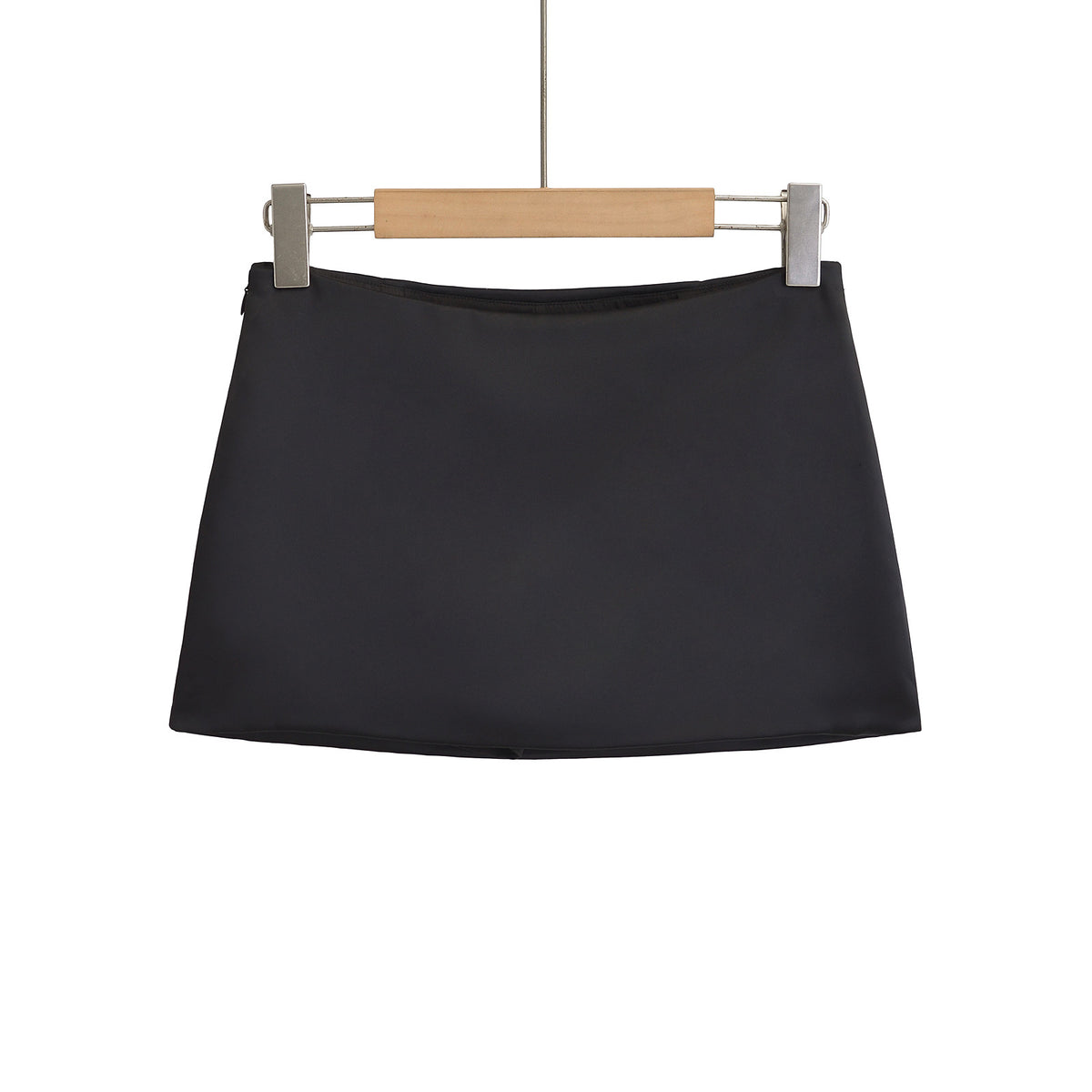 Satin Low Waist Mini Skirt