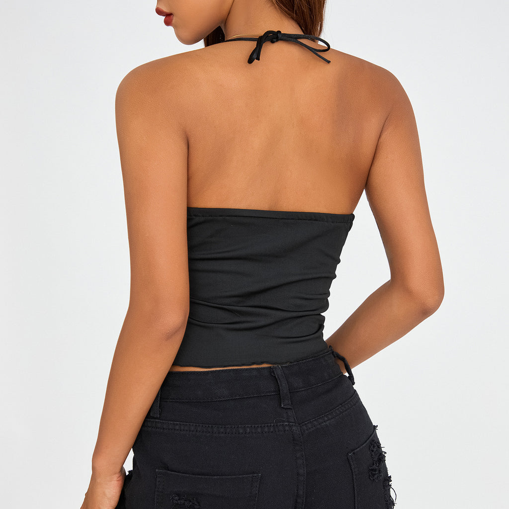Lace Splicing Sling Top