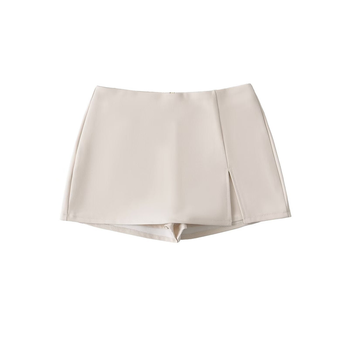 Elegant A-Line Slit Mini Skirt