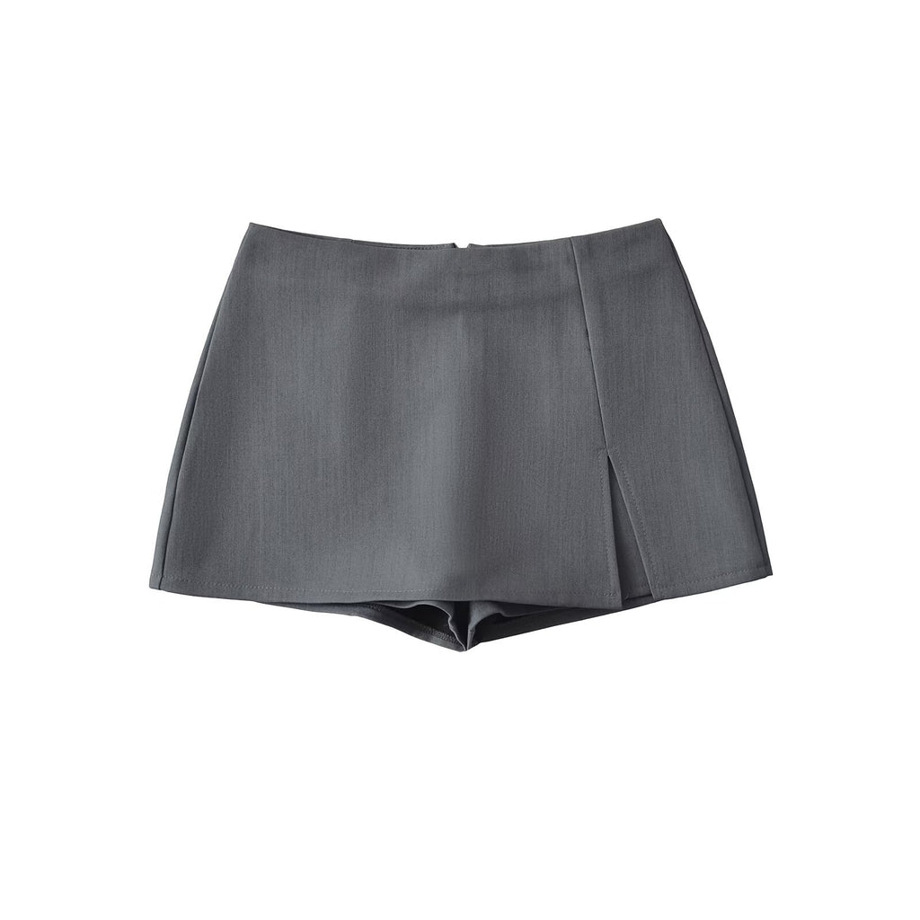 Elegant A-Line Slit Mini Skirt