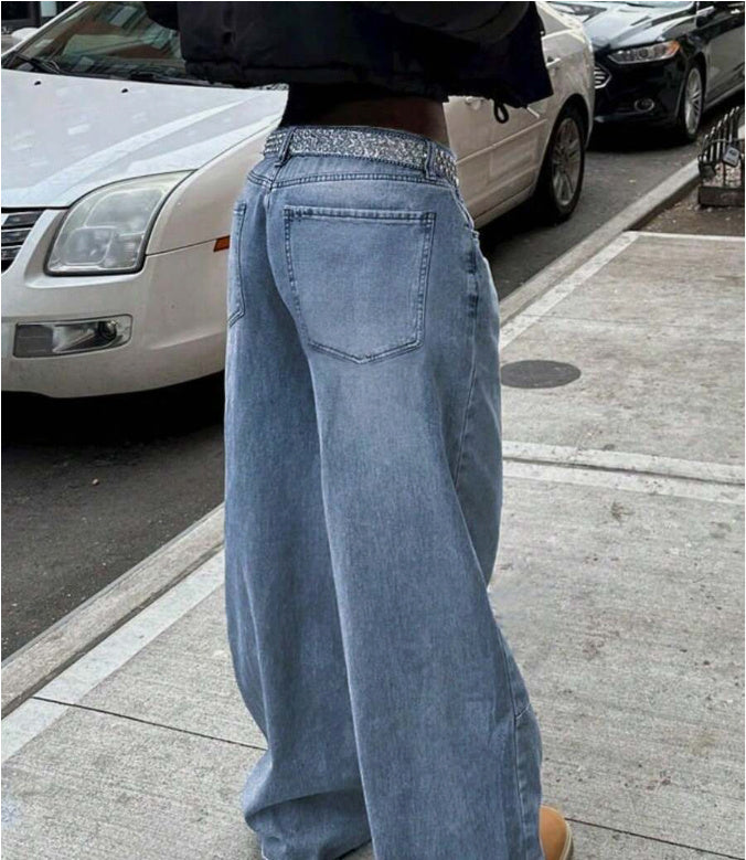 Baddie Washed Denim – Wide-Leg Street Essential
