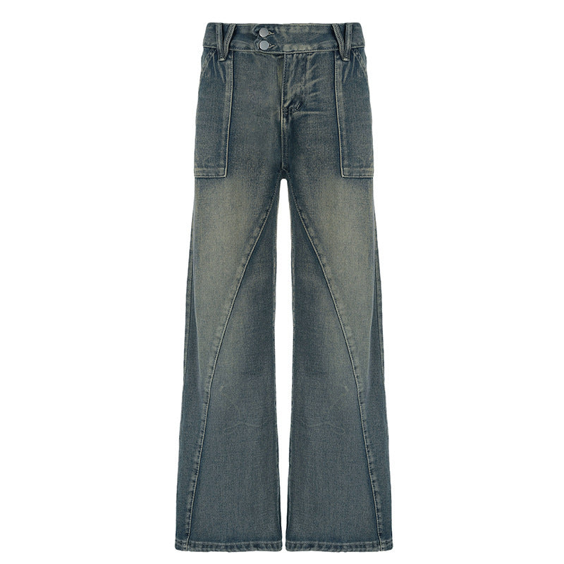 Split Hem Low Waist Jeans